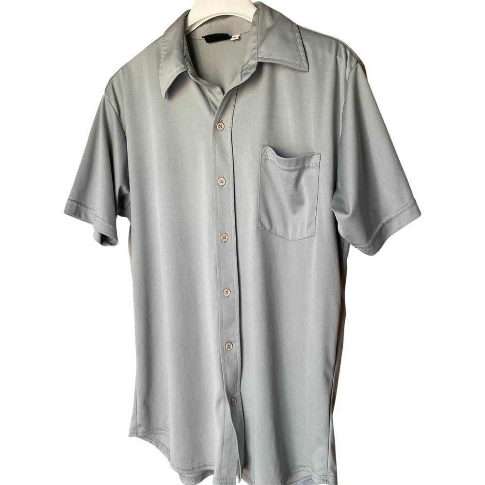 Positano Vintage Y2K Gray Button Up Shirt,‎ XL